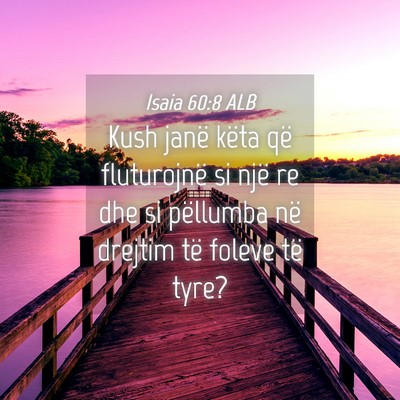 Picture 04 - Isaia 60:8 ALB - Kush janë këta që fluturojnë si një re dhe - Bible Verse Picture