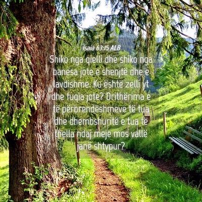 Picture 04 - Isaia 63:15 ALB - Shiko nga qielli dhe shiko nga banesa jote e - Bible Verse Picture