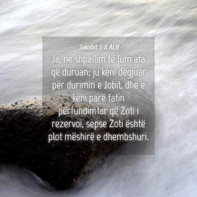 Picture 04 - Jakobit 5:11 ALB - Ja, ne shpallim të lum ata që duruan; ju keni - Bible Verse Picture