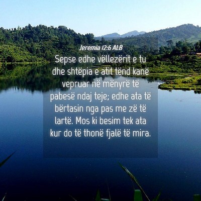 Picture 04 - Jeremia 12:6 ALB - Sepse edhe vëllezërit e tu dhe shtëpia e atit - Bible Verse Picture