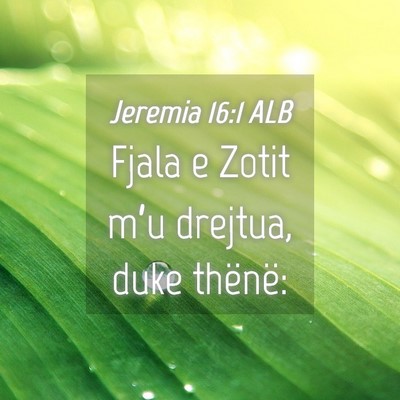 Picture 04 - Jeremia 16:1 ALB - Fjala e Zotit m’u drejtua, duke - Bible Verse Picture