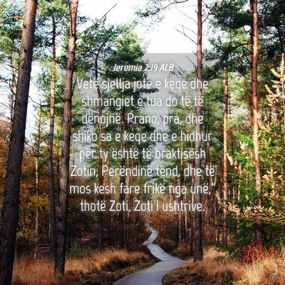Picture 04 - Jeremia 2:19 ALB - Vetë sjellja jote e keqe dhe shmangiet e tua do - Bible Verse Picture