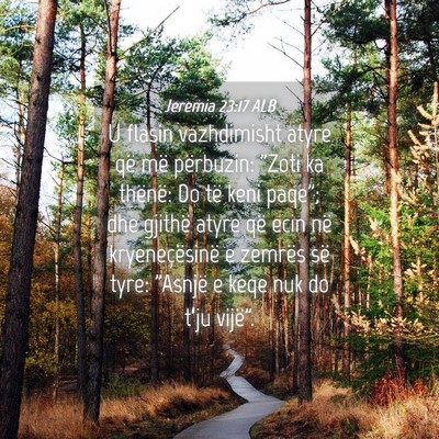 Picture 04 - Jeremia 23:17 ALB - U flasin vazhdimisht atyre që më përbuzin: - Bible Verse Picture