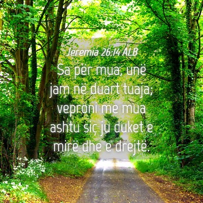 Picture 04 - Jeremia 26:14 ALB - Sa për mua, unë jam në duart tuaja; veproni me - Bible Verse Picture