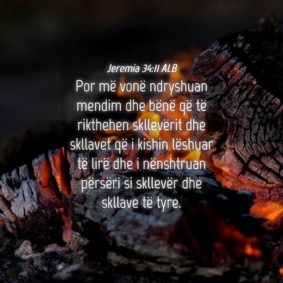 Picture 04 - Jeremia 34:11 ALB - Por më vonë ndryshuan mendim dhe bënë që të - Bible Verse Picture