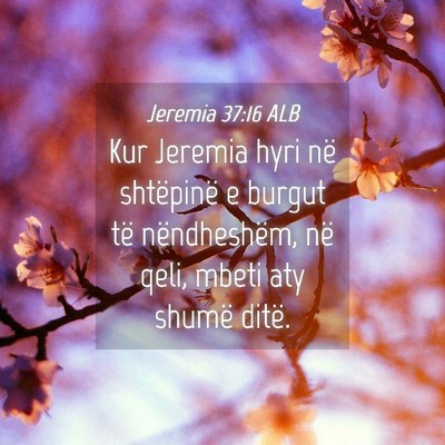 Picture 04 - Jeremia 37:16 ALB - Kur Jeremia hyri në shtëpinë e burgut të - Bible Verse Picture