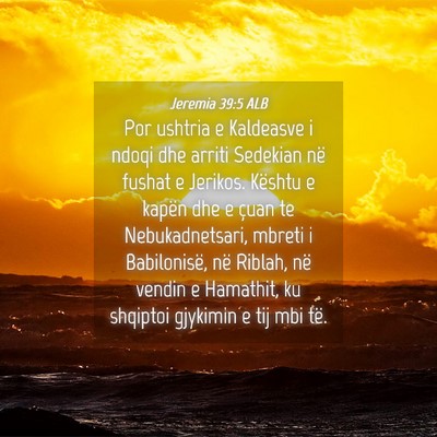 Picture 04 - Jeremia 39:5 ALB - Por ushtria e Kaldeasve i ndoqi dhe arriti - Bible Verse Picture