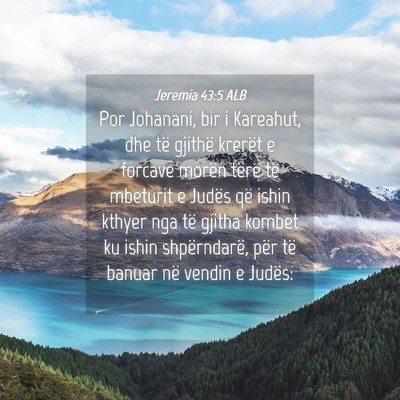 Picture 04 - Jeremia 43:5 ALB - Por Johanani, bir i Kareahut, dhe të gjithë - Bible Verse Picture