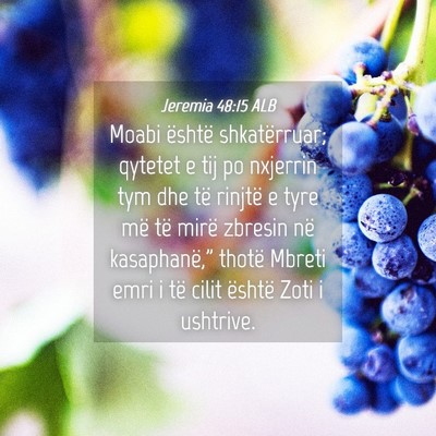Picture 04 - Jeremia 48:15 ALB - Moabi është shkatërruar; qytetet e tij po - Bible Verse Picture