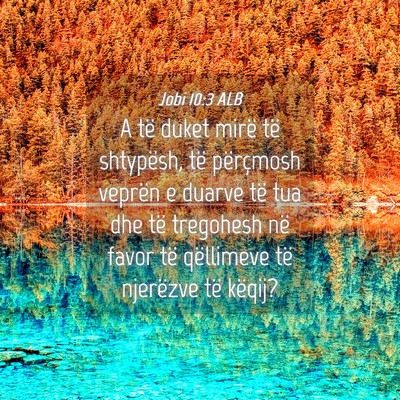 Picture 04 - Jobi 10:3 ALB - A të duket mirë të shtypësh, të përçmosh - Bible Verse Picture
