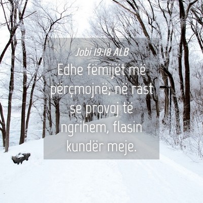 Picture 04 - Jobi 19:18 ALB - Edhe fëmijët më përçmojnë; në rast se - Bible Verse Picture