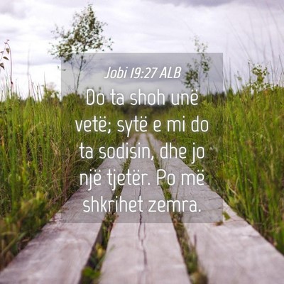 Picture 04 - Jobi 19:27 ALB - Do ta shoh unë vetë; sytë e mi do ta sodisin, - Bible Verse Picture