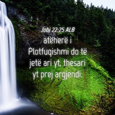 Picture 04 - Jobi 22:25 ALB - atëherë i Plotfuqishmi do të jetë ari yt, - Bible Verse Picture