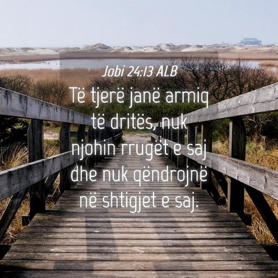 Picture 04 - Jobi 24:13 ALB - Të tjerë janë armiq të dritës, nuk njohin - Bible Verse Picture