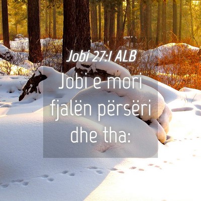Picture 04 - Jobi 27:1 ALB - Jobi e mori fjalën përsëri dhe - Bible Verse Picture