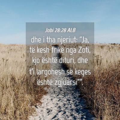 Picture 04 - Jobi 28:28 ALB - dhe i tha njeriut: 