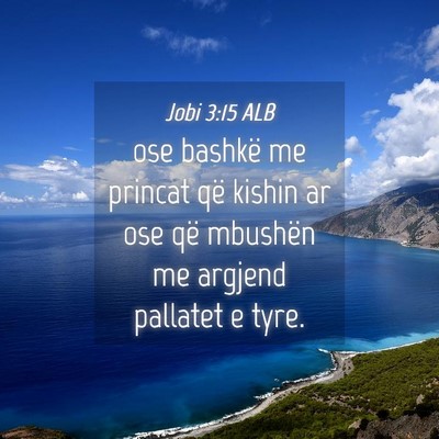 Picture 04 - Jobi 3:15 ALB - ose bashkë me princat që kishin ar ose që - Bible Verse Picture