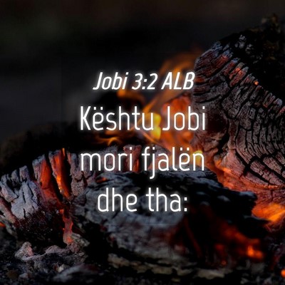 Picture 04 - Jobi 3:2 ALB - Kështu Jobi mori fjalën dhe - Bible Verse Picture