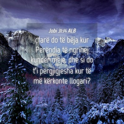 Picture 04 - Jobi 31:14 ALB - çfarë do të bëja kur Perëndia të ngrihej - Bible Verse Picture