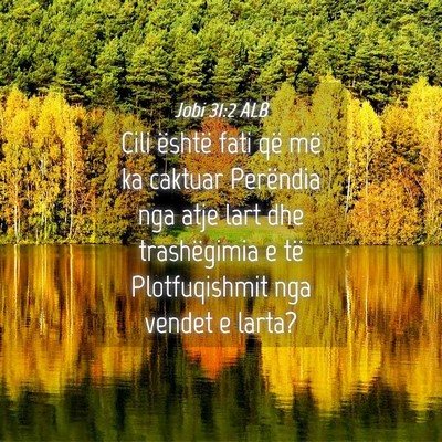 Picture 04 - Jobi 31:2 ALB - Cili është fati që më ka caktuar Perëndia - Bible Verse Picture