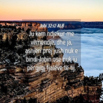 Picture 04 - Jobi 32:12 ALB - Ju kam ndjekur me vëmendje, dhe ja, asnjëri - Bible Verse Picture