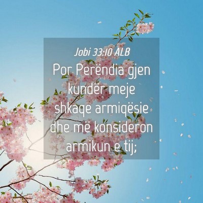 Picture 04 - Jobi 33:10 ALB - Por Perëndia gjen kundër meje shkaqe armiqësie - Bible Verse Picture