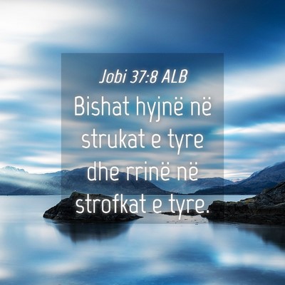 Picture 04 - Jobi 37:8 ALB - Bishat hyjnë në strukat e tyre dhe rrinë në - Bible Verse Picture
