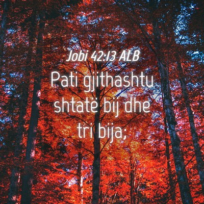 Picture 04 - Jobi 42:13 ALB - Pati gjithashtu shtatë bij dhe tri - Bible Verse Picture
