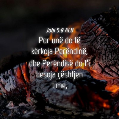 Picture 04 - Jobi 5:8 ALB - Por unë do të kërkoja Perëndinë, dhe - Bible Verse Picture