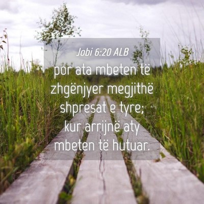 Picture 04 - Jobi 6:20 ALB - por ata mbeten të zhgënjyer megjithë shpresat - Bible Verse Picture