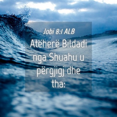 Picture 04 - Jobi 8:1 ALB - Atëherë Bildadi nga Shuahu u përgjigj dhe - Bible Verse Picture