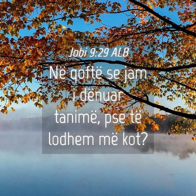 Picture 04 - Jobi 9:29 ALB - Në qoftë se jam i dënuar tanimë, pse të - Bible Verse Picture