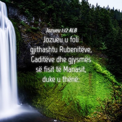 Picture 04 - Jozueu 1:12 ALB - Jozueu u foli gjithashtu Rubenitëve, Gaditëve - Bible Verse Picture