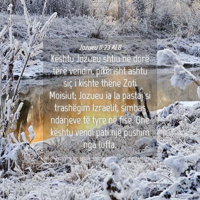 Picture 04 - Jozueu 11:23 ALB - Kështu Jozueu shtiu në dorë tërë vendin, - Bible Verse Picture
