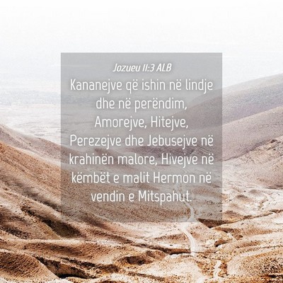 Picture 04 - Jozueu 11:3 ALB - Kananejve që ishin në lindje dhe në perëndim, - Bible Verse Picture