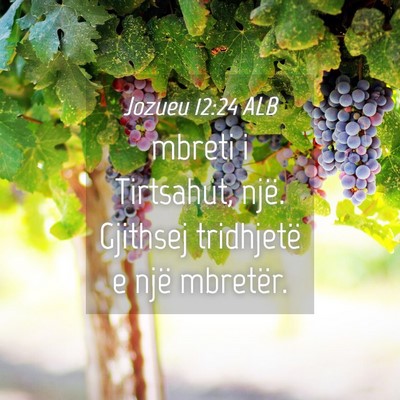 Picture 04 - Jozueu 12:24 ALB - mbreti i Tirtsahut, një. Gjithsej tridhjetë e - Bible Verse Picture