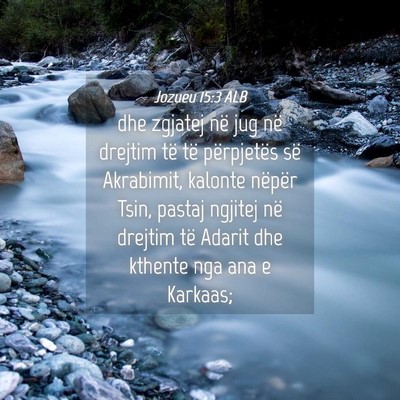 Picture 04 - Jozueu 15:3 ALB - dhe zgjatej në jug në drejtim të të - Bible Verse Picture