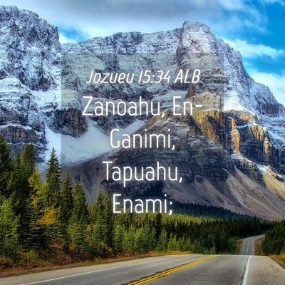 Picture 04 - Jozueu 15:34 ALB - Zanoahu, En-Ganimi, Tapuahu, - Bible Verse Picture