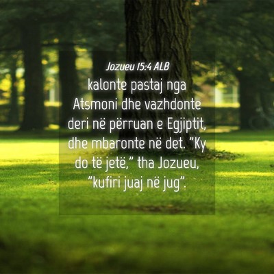 Picture 04 - Jozueu 15:4 ALB - kalonte pastaj nga Atsmoni dhe vazhdonte deri në - Bible Verse Picture