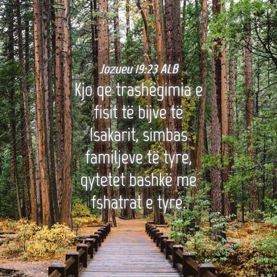 Picture 04 - Jozueu 19:23 ALB - Kjo qe trashëgimia e fisit të bijve të - Bible Verse Picture