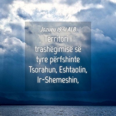 Picture 04 - Jozueu 19:41 ALB - Territori i trashëgimisë së tyre përfshinte - Bible Verse Picture