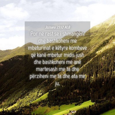Picture 04 - Jozueu 23:12 ALB - Por në rast se i shmangeni dhe bashkoheni me - Bible Verse Picture