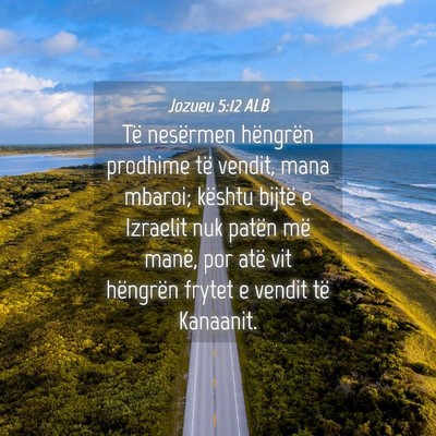 Picture 04 - Jozueu 5:12 ALB - Të nesërmen hëngrën prodhime të vendit, mana - Bible Verse Picture