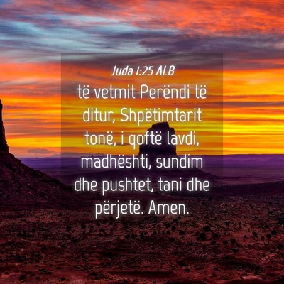 Picture 04 - Juda 1:25 ALB - të vetmit Perëndi të ditur, Shpëtimtarit - Bible Verse Picture