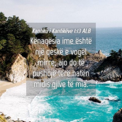 Picture 04 - Kantiku i Kantikëve 1:13 ALB - Kënaqësia ime është një qeskë e vogël - Bible Verse Picture