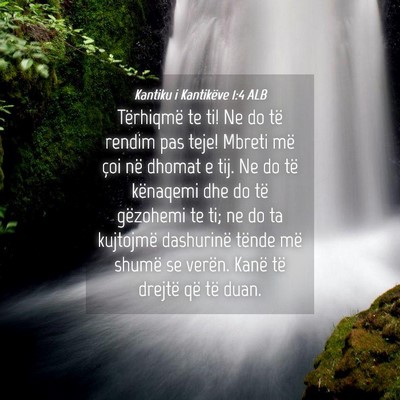 Picture 04 - Kantiku i Kantikëve 1:4 ALB - Tërhiqmë te ti! Ne do të rendim pas teje! - Bible Verse Picture