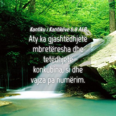 Picture 04 - Kantiku i Kantikëve 6:8 ALB - Aty ka gjashtëdhjetë mbretëresha dhe - Bible Verse Picture