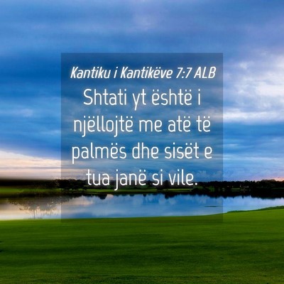 Picture 04 - Kantiku i Kantikëve 7:7 ALB - Shtati yt është i njëllojtë me atë të - Bible Verse Picture