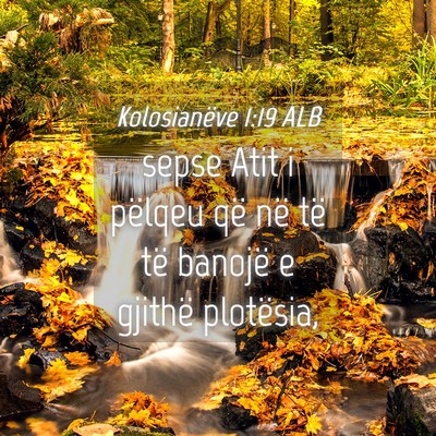 Picture 04 - Kolosianëve 1:19 ALB - sepse Atit i pëlqeu që në të të banojë e - Bible Verse Picture