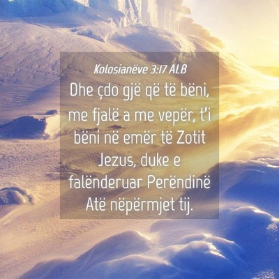Picture 04 - Kolosianëve 3:17 ALB - Dhe çdo gjë që të bëni, me fjalë a me - Bible Verse Picture